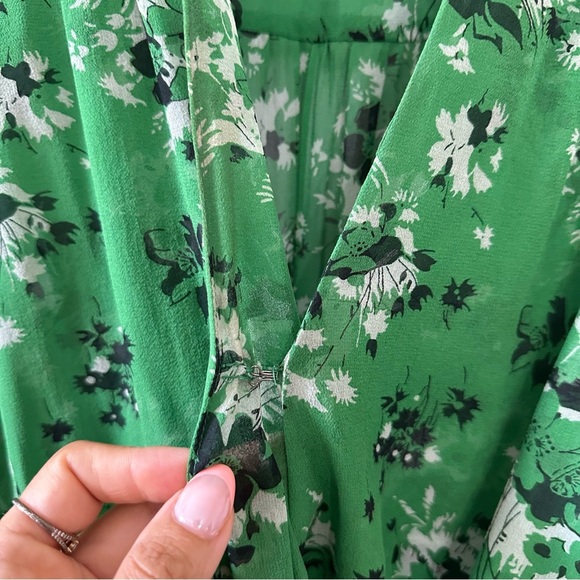 Veronica Beard Sean Dress Green Floral - Picture 7 of 8